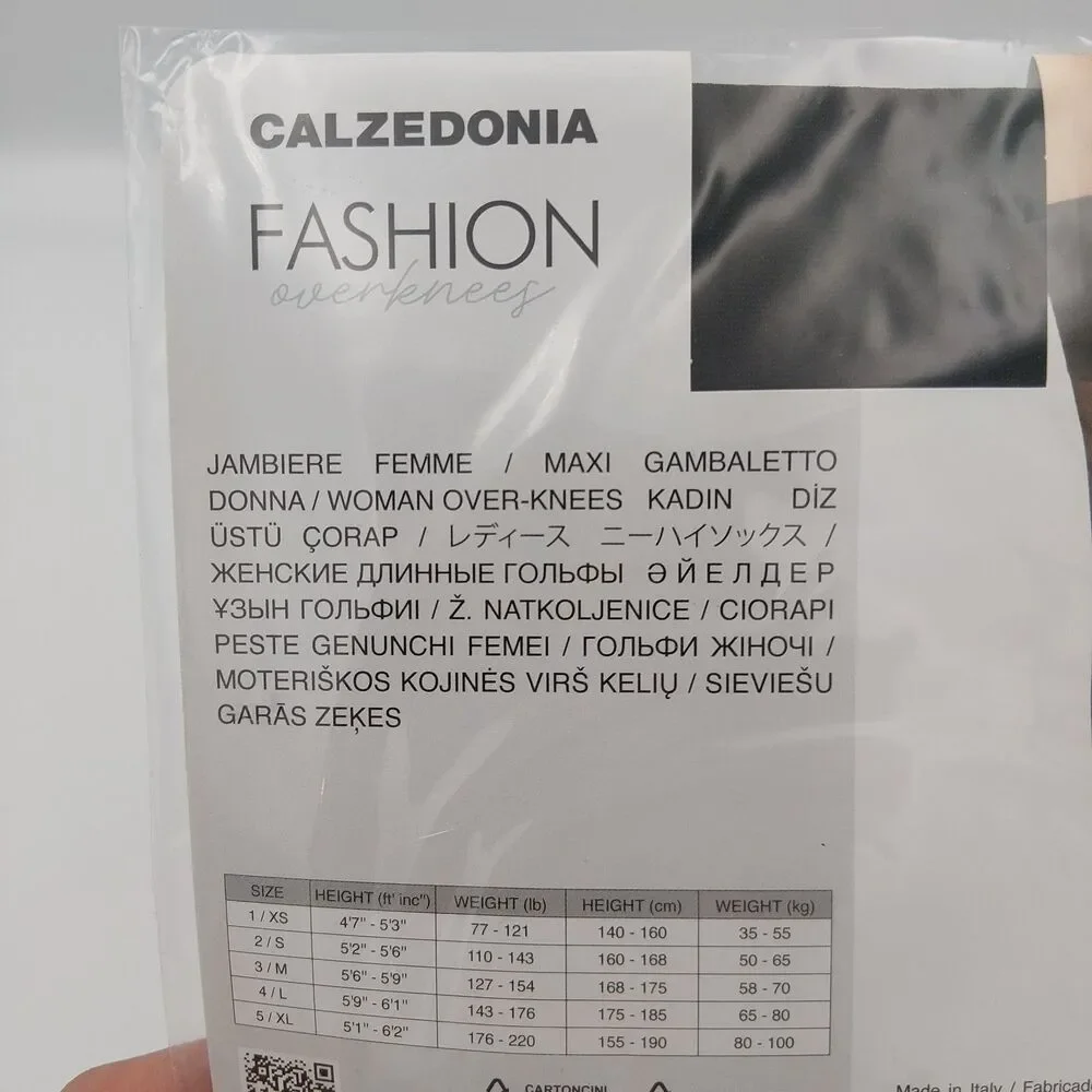 NWT Calzedonia thirty denier sheer over-the-knee socks black ONE PACK